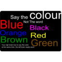 download Say The Colour Not The Word clipart image with 0 hue color