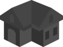 Placeholder Isometric Building Icon Dark