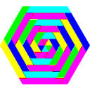 download Hexagon Trapezoid Colors clipart image with 180 hue color