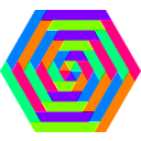 download Hexagon Trapezoid Colors clipart image with 270 hue color