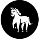 download Horse Icon clipart image with 270 hue color