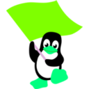 download Commie Tux clipart image with 90 hue color