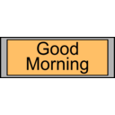 download Digital Display With Good Morning Text clipart image with 315 hue color