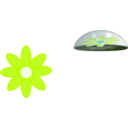 download Flower In Glass Paper Weight clipart image with 135 hue color