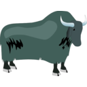 download Yak clipart image with 135 hue color