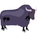 download Yak clipart image with 225 hue color