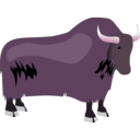 download Yak clipart image with 270 hue color