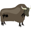 download Yak clipart image with 0 hue color