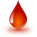 download Blood Drop clipart image with 0 hue color