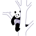 download Giant Panda 2 clipart image with 225 hue color