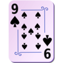 download Ornamental Deck 9 Of Spades clipart image with 225 hue color