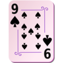 download Ornamental Deck 9 Of Spades clipart image with 270 hue color