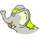 download Drawn Elefant clipart image with 45 hue color