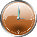 download A Blue And Chrome Clock clipart image with 180 hue color