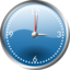 A Blue And Chrome Clock