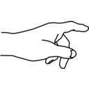 download Hand Pointing Finger clipart image with 180 hue color
