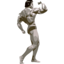 download Posing Bodybuilder clipart image with 135 hue color