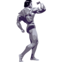 download Posing Bodybuilder clipart image with 0 hue color