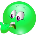 download Scared Smiley Emoticon clipart image with 90 hue color