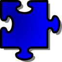 Blue Jigsaw Piece 10