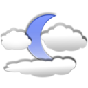 download Clouds And The Moon 3 clipart image with 180 hue color