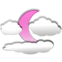 download Clouds And The Moon 3 clipart image with 270 hue color