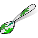 download Dirty Spoon clipart image with 90 hue color