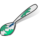 download Dirty Spoon clipart image with 135 hue color