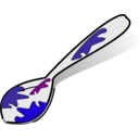 download Dirty Spoon clipart image with 225 hue color