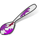 download Dirty Spoon clipart image with 270 hue color