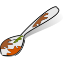 download Dirty Spoon clipart image with 0 hue color