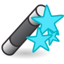 download Wand With Stars clipart image with 135 hue color
