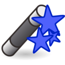 download Wand With Stars clipart image with 180 hue color