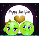 download Happy New Year Smiley Emoticon clipart image with 45 hue color