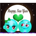 download Happy New Year Smiley Emoticon clipart image with 135 hue color