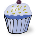 download White Muffin clipart image with 180 hue color