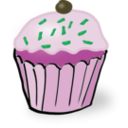 download White Muffin clipart image with 270 hue color