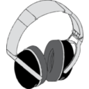download Headphones 1 clipart image with 0 hue color