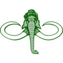 download Mammoth clipart image with 90 hue color