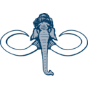 download Mammoth clipart image with 180 hue color