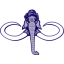 download Mammoth clipart image with 225 hue color