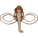 download Mammoth clipart image with 0 hue color