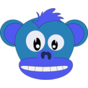 download Cute Monkey clipart image with 180 hue color