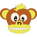 download Cute Monkey clipart image with 0 hue color