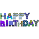 download Happy Birthday clipart image with 225 hue color