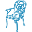 download Blue Chair clipart image with 0 hue color