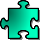 download Green Jigsaw Piece 12 clipart image with 45 hue color