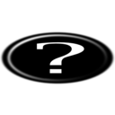 download Question Mark Button clipart image with 0 hue color