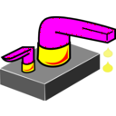 download Faucet clipart image with 180 hue color