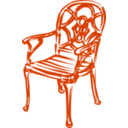 download Slim Blue Chair clipart image with 180 hue color